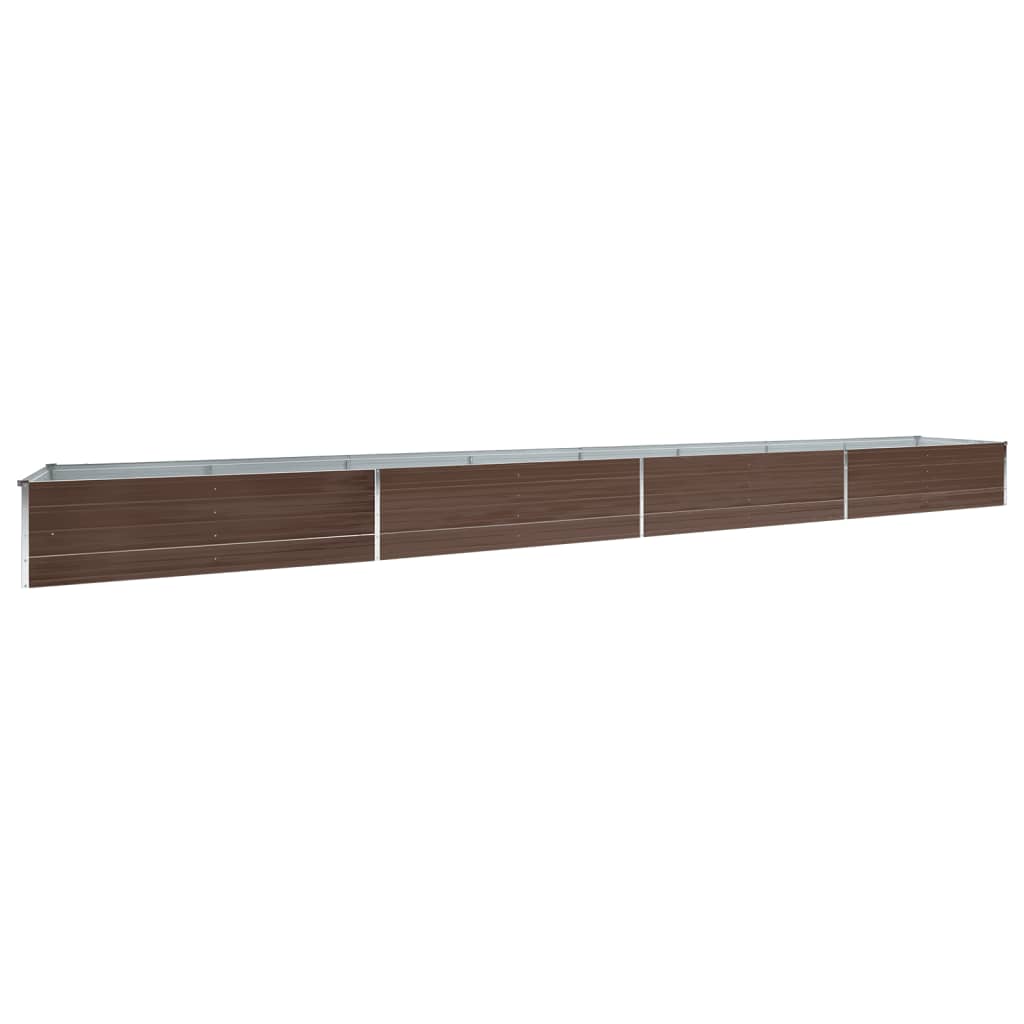 Hochbeet Braun 160 x 80 x 77 cm Verzinkter Stahl
