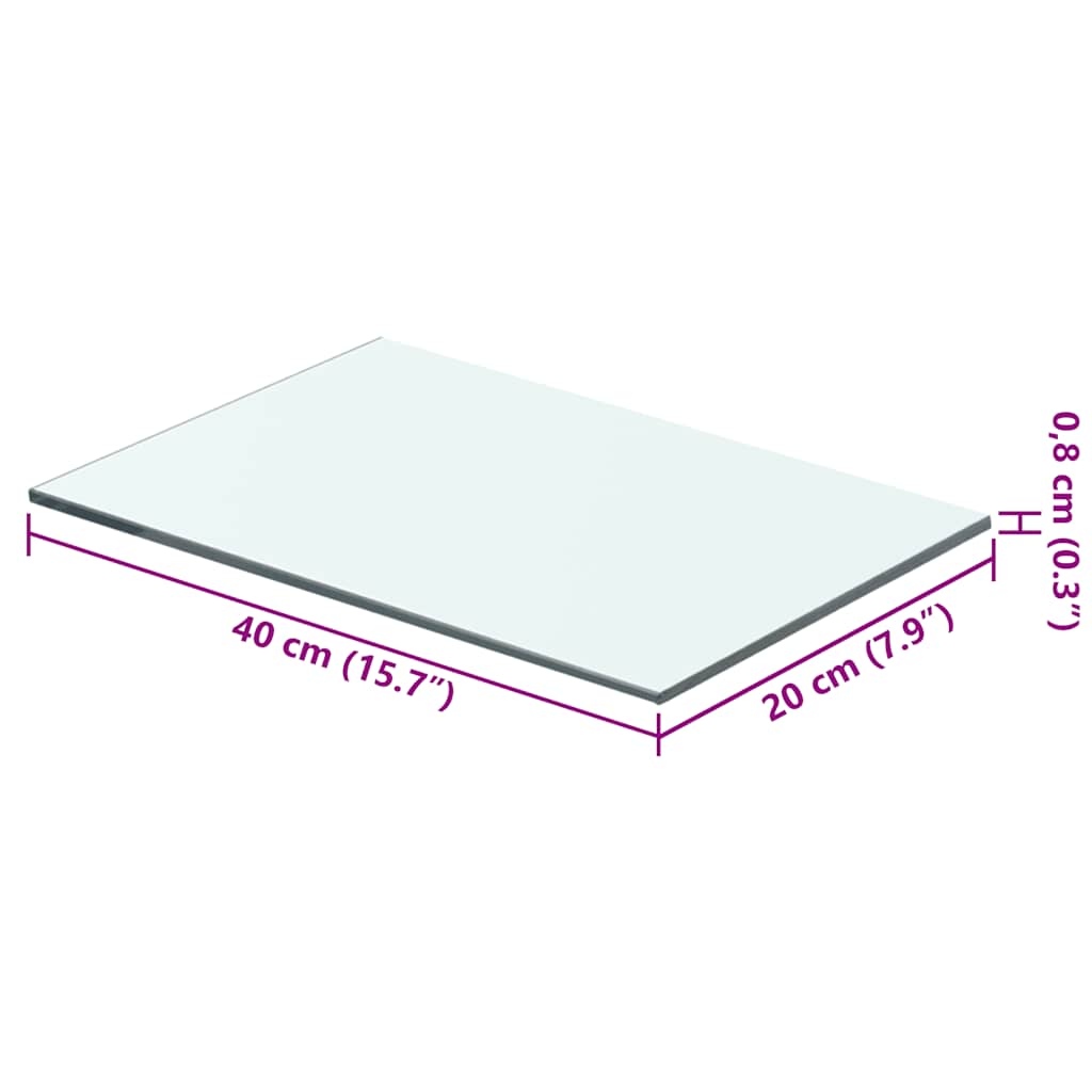 Regalboden Glas Transparent 20x12 cm
