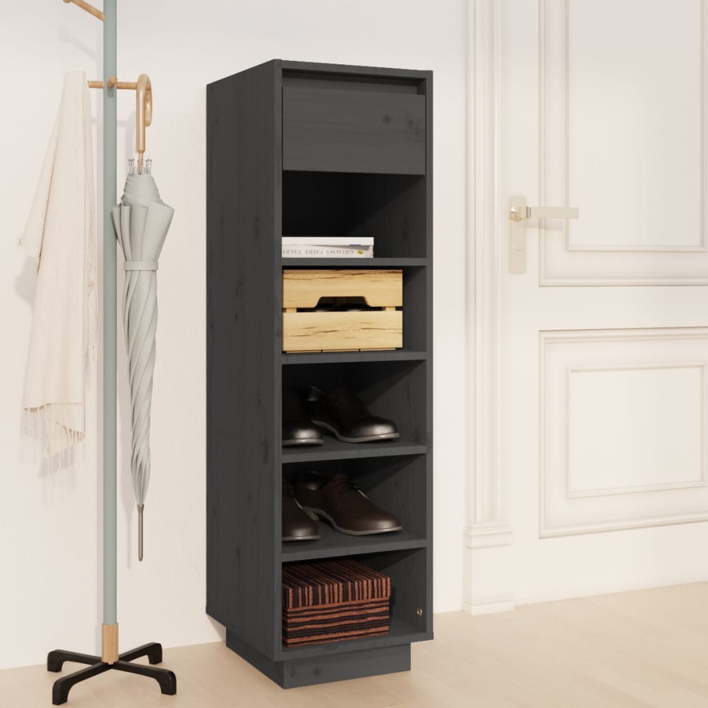 Schuhregal 30x34x105 cm Massivholz Kiefer
