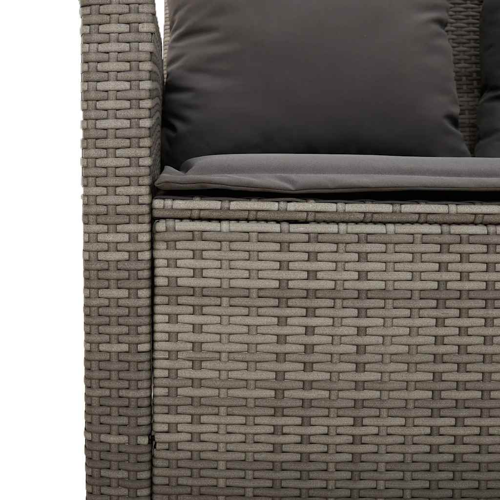 4-tlg. Garten-Sofagarnitur mit Kissen Schwarz Poly Rattan