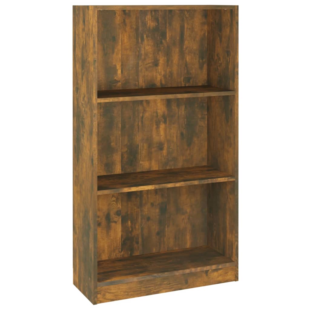 Bücherregal 3 Fächer Weiß 40x24x109 cm Holzwerkstoff