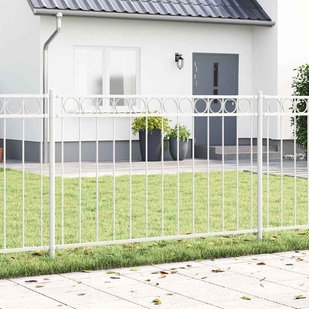 Gartenzaun ASSEN Stahl 1,7 x 0,8 m Schwarz