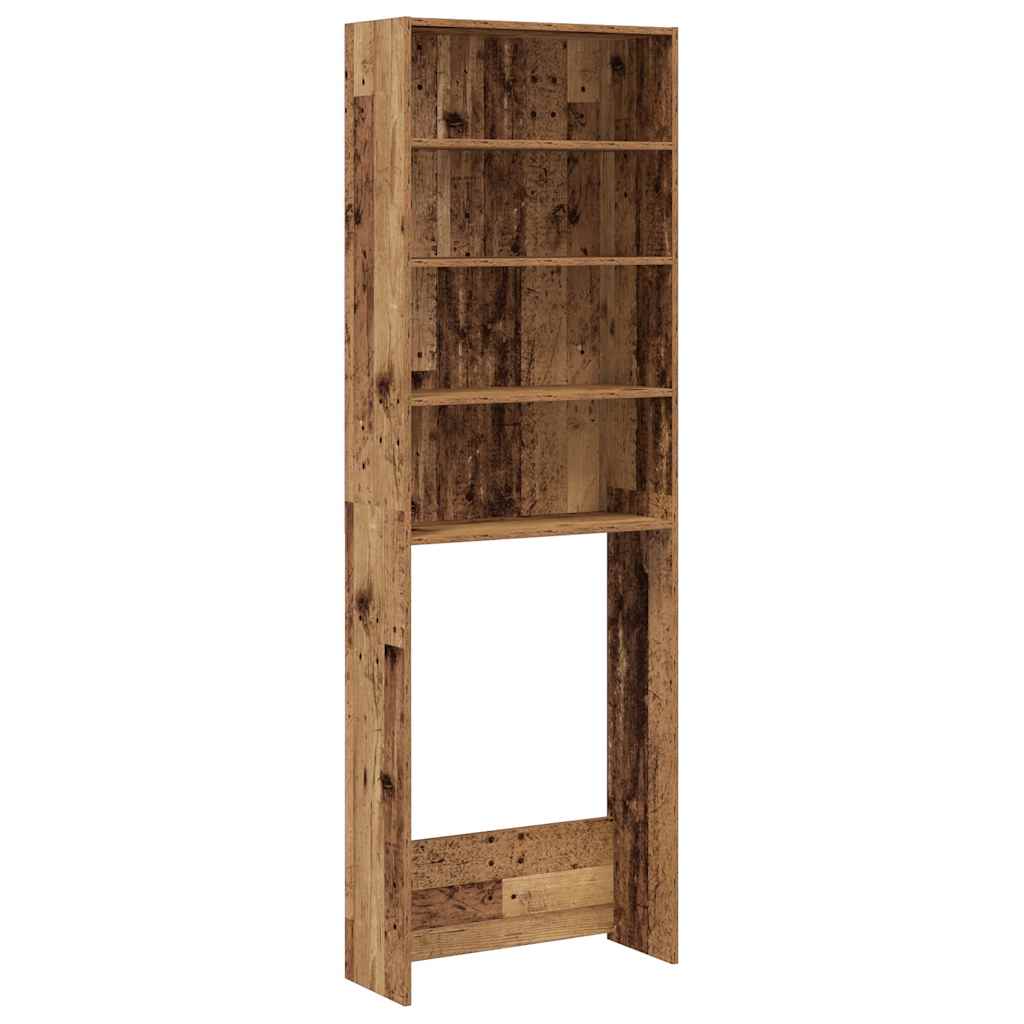Waschmaschinenschrank Weiß 64x24x190 cm