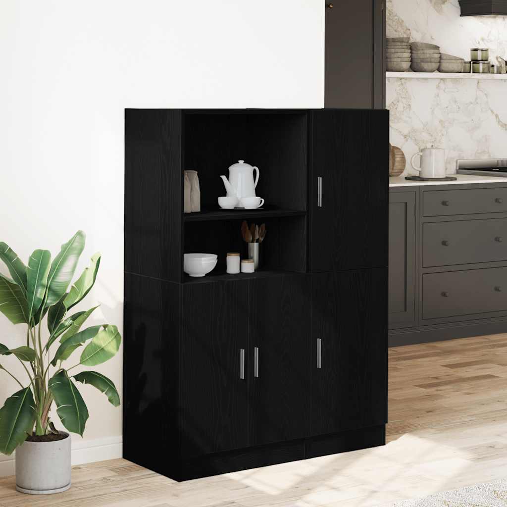 2-tlg. Küchenschrank-Set Weiß Holzwerkstoff