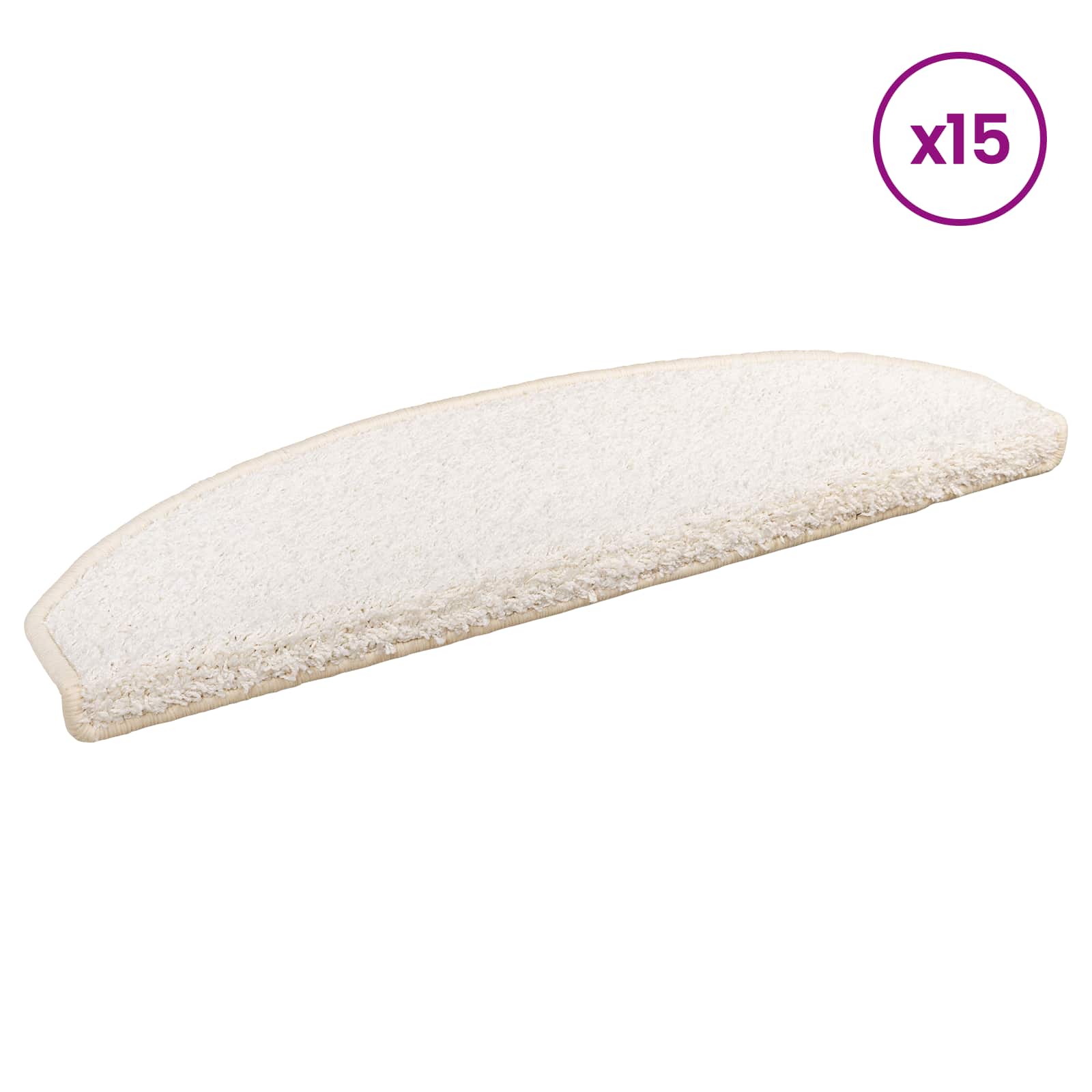 Stufenmatten 15 Stk. 56x17x3 cm Grau Halbrund