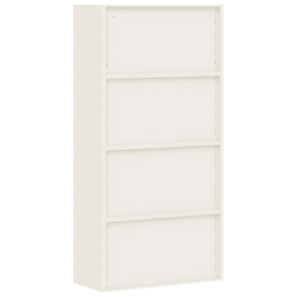 Aktenschrank mit 2 Türen Grau 90 cm Stahl