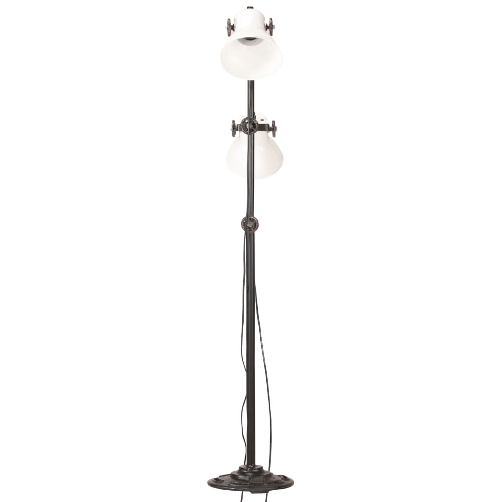 Stehlampe 2-flammig Silbern E27 Gusseisen