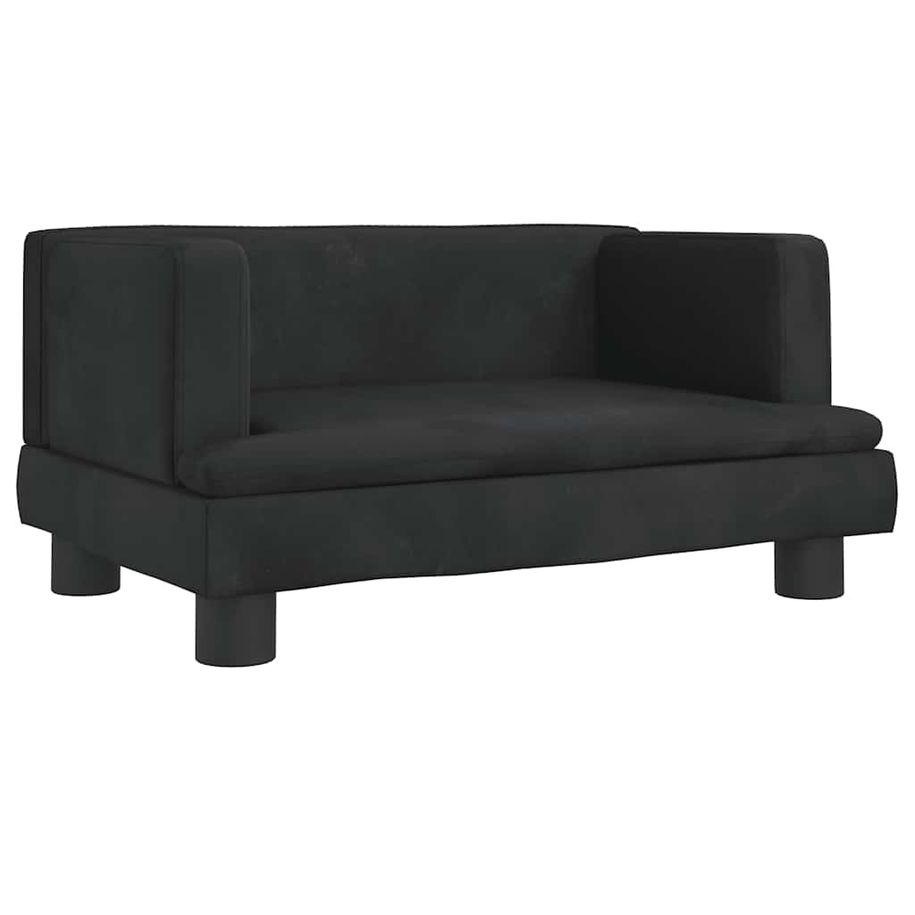 Kindersofa Blau 80x45x30 cm Samt
