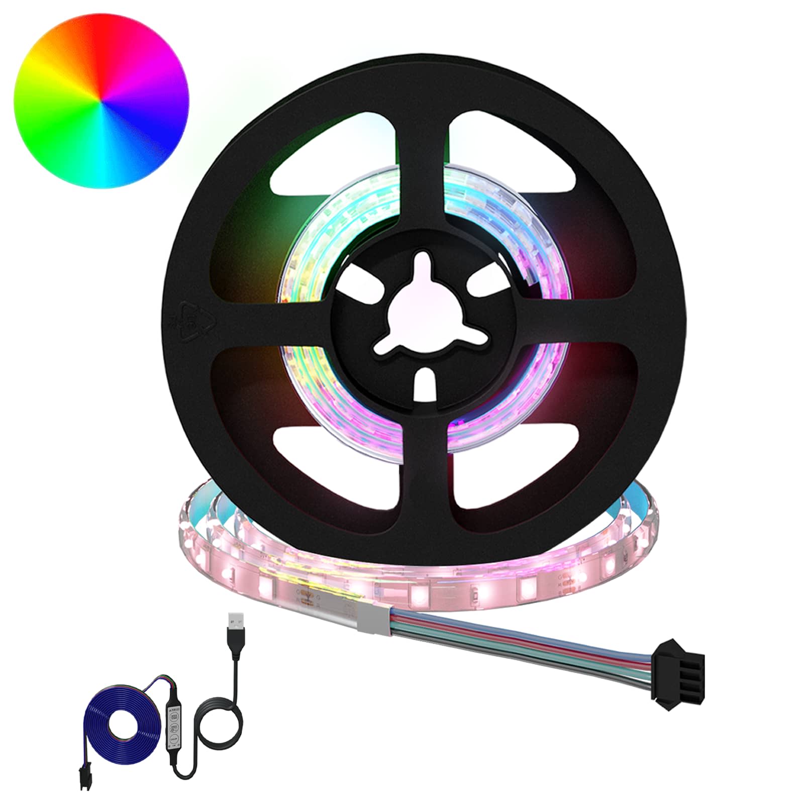 LED Streifen 2 pcs Schwarz und Transparent 3000 mm