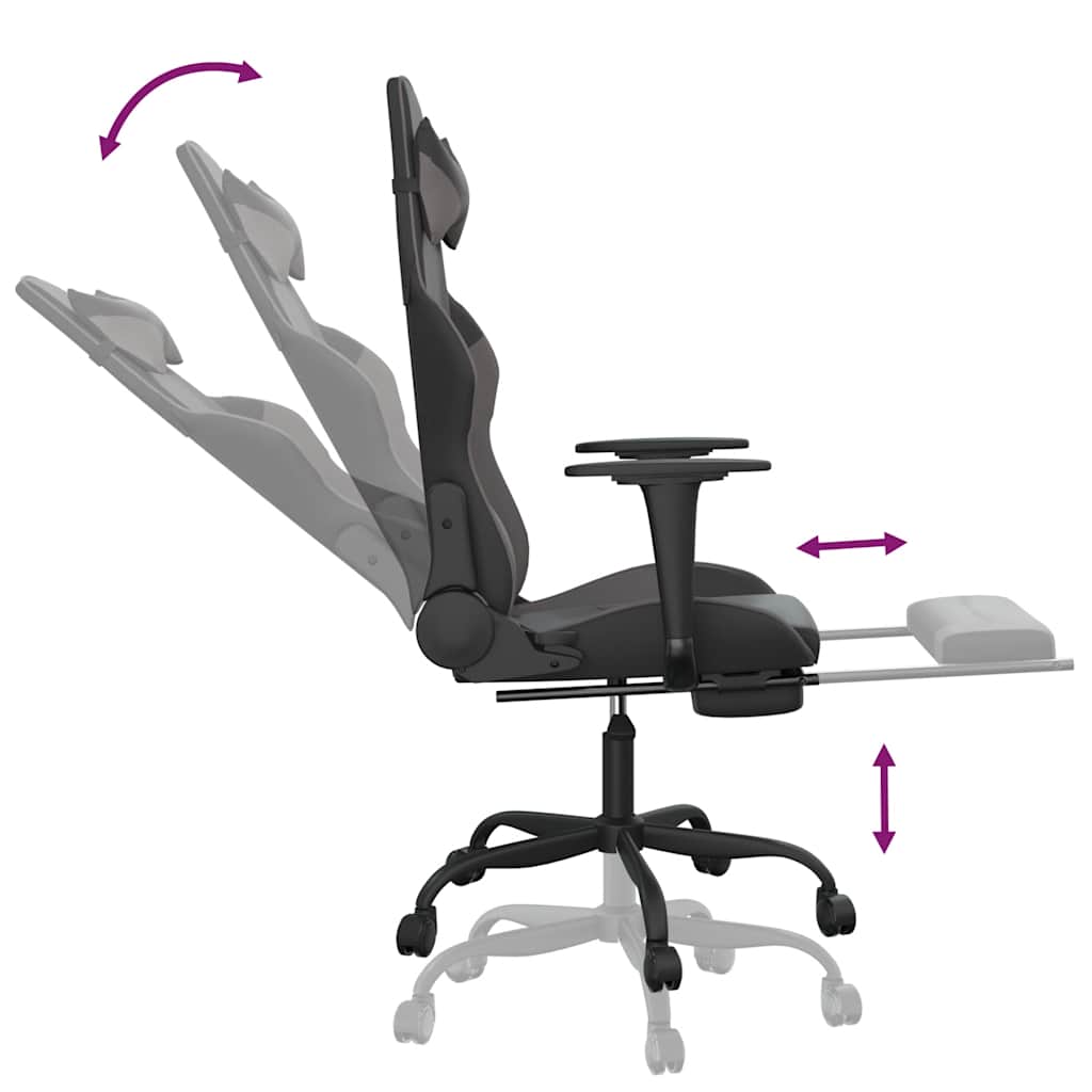 Gaming-Stuhl mit Massagefunktion Schwarz und Rot Kunstleder