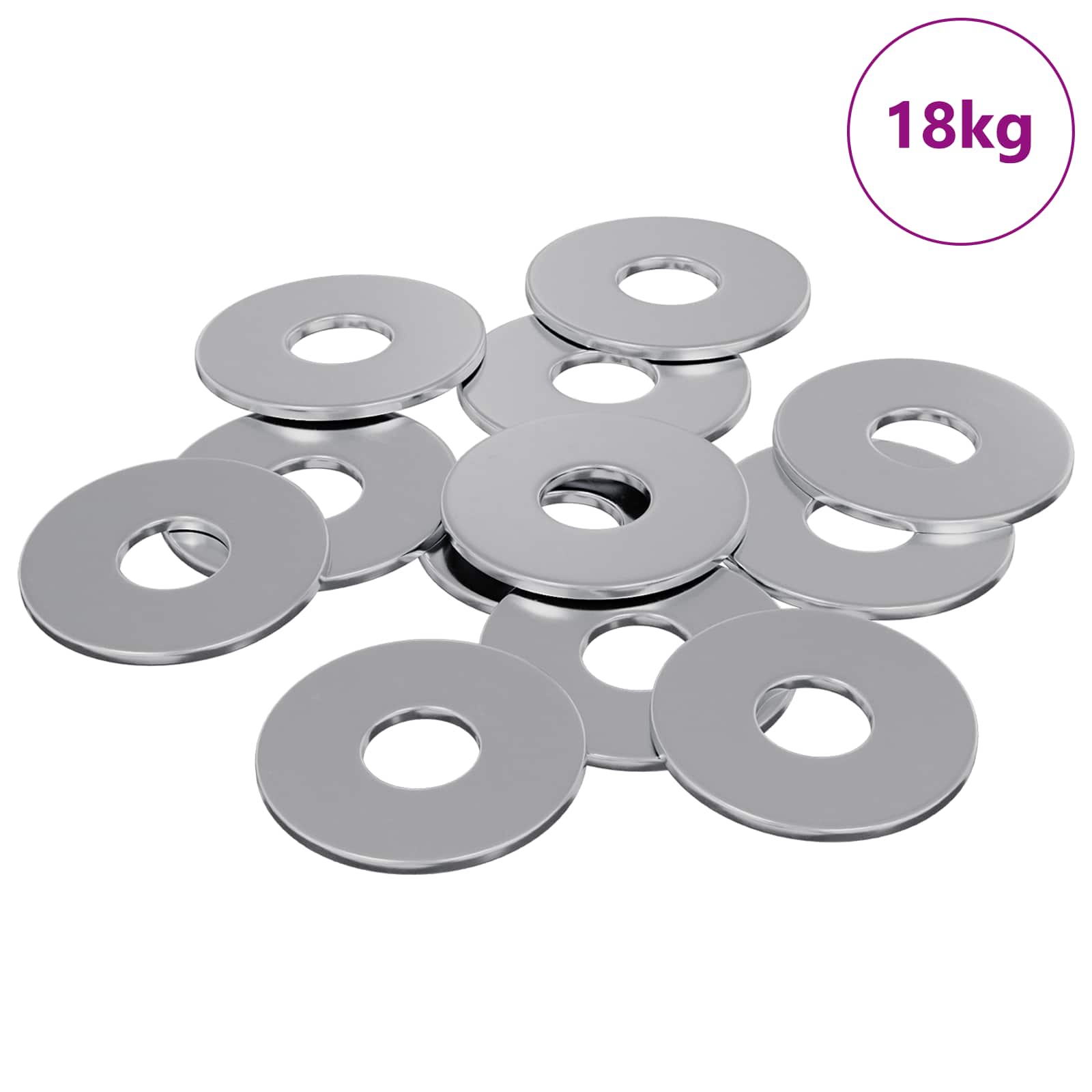 Unterlegscheiben 2 pcs Silber 10 x 10 x 1,2 mm Stahl