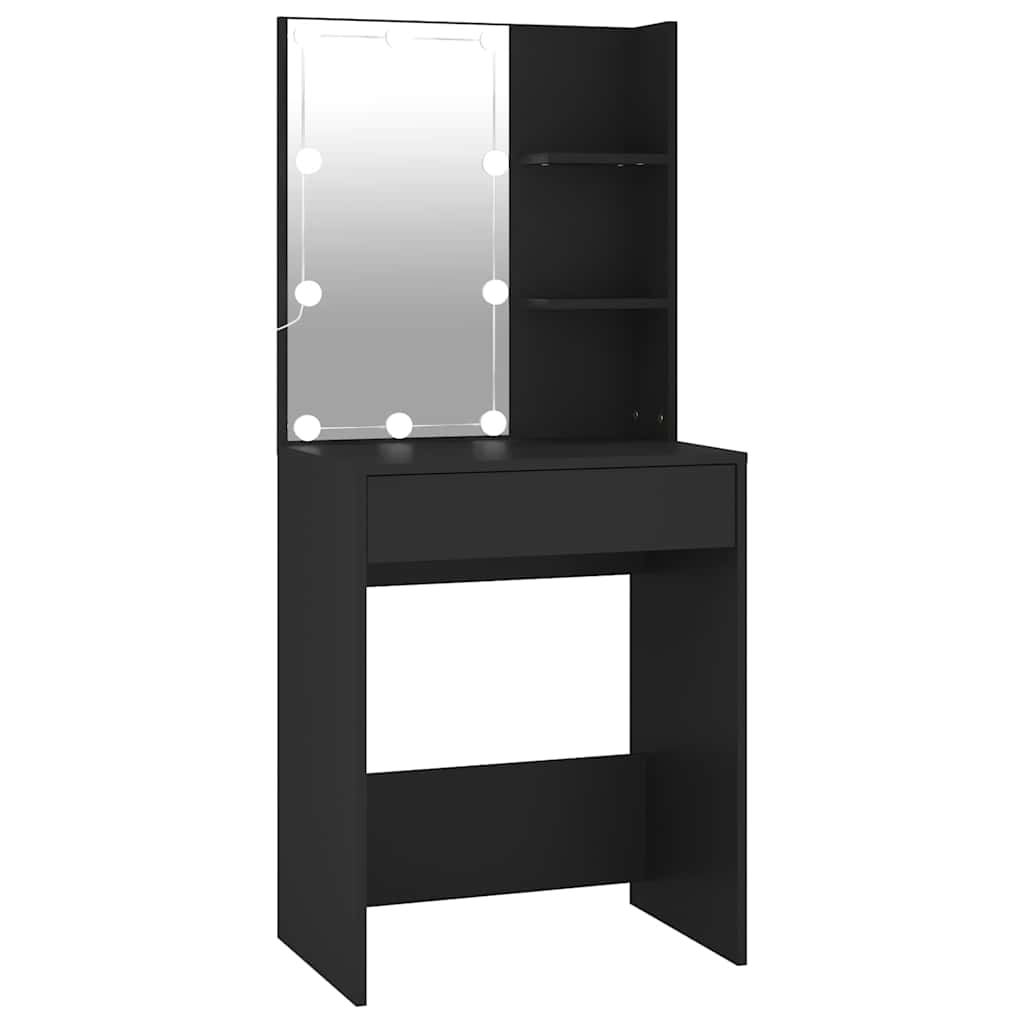 Schminktisch mit LED Weiß 60x40x140 cm