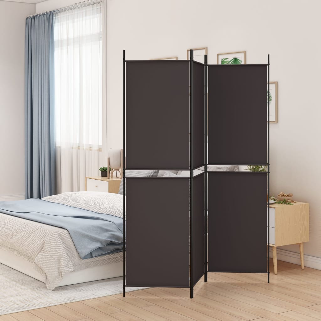 3-teiliger Raumteiler Beige 150 x 180 cm Stoff
