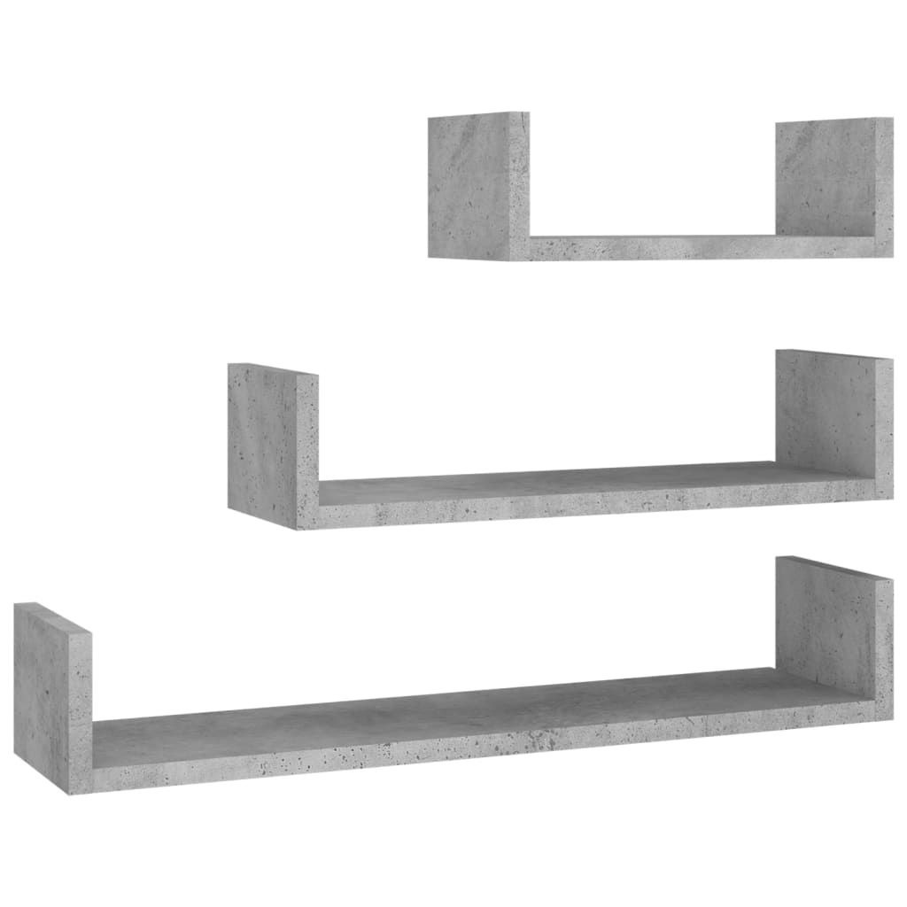 Wandregal 3 Stk. Weiß Holzwerkstoff
