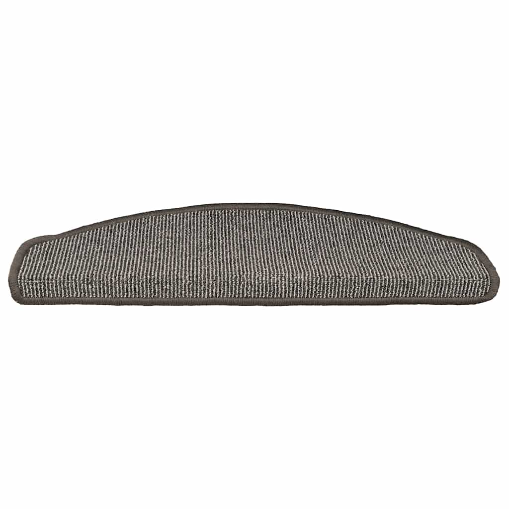 Stufenmatten 15 Stk. 56x17x3 cm Grau Halbrund