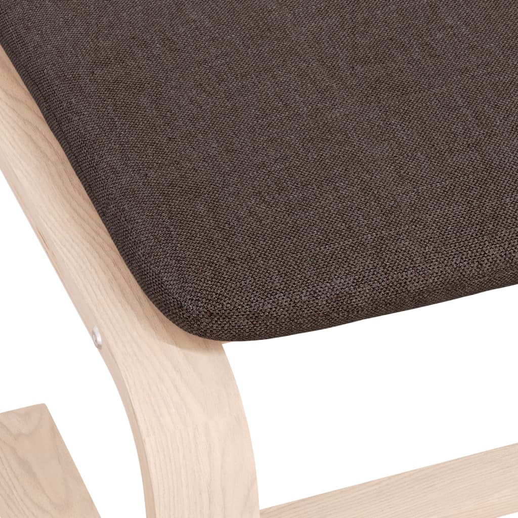 Fußhocker Creme 51x41x40 cm Stoff