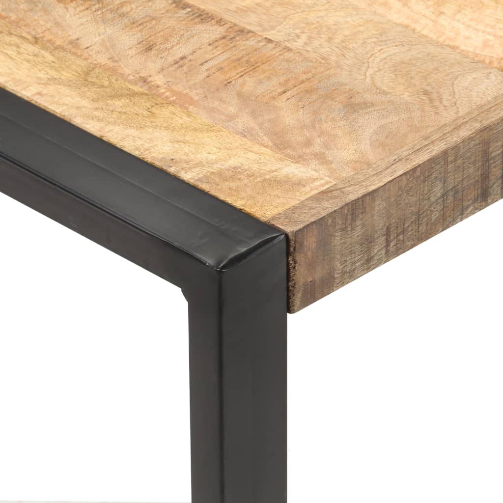 Couchtisch 140x140x40 cm Raues Mangoholz
