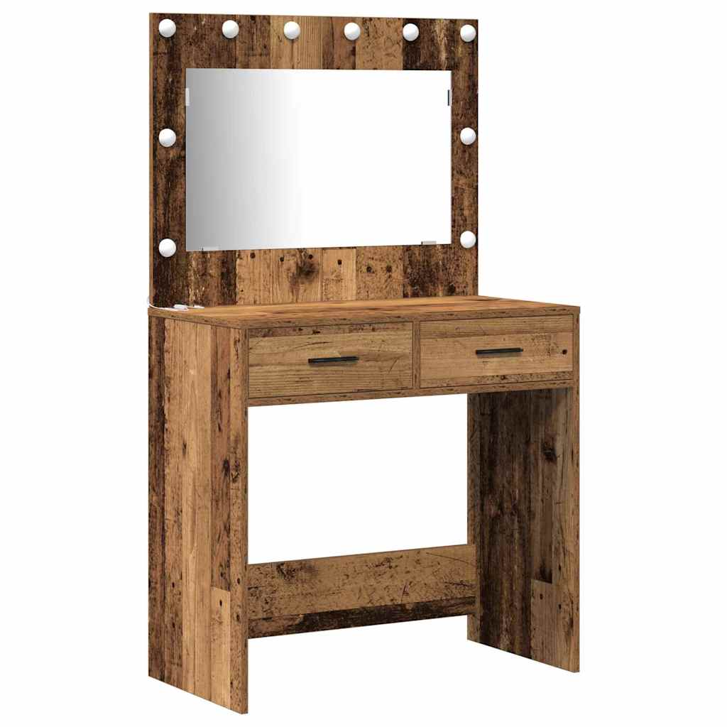 Schminktisch mit Regal Weiß 78,5 x 41 x 135 cm Holzwerkstoff