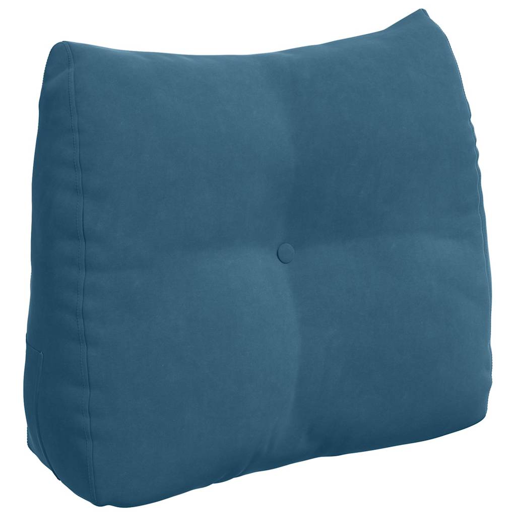 Rückenkissen Blau 45 x 24 x 50 cm Samt
