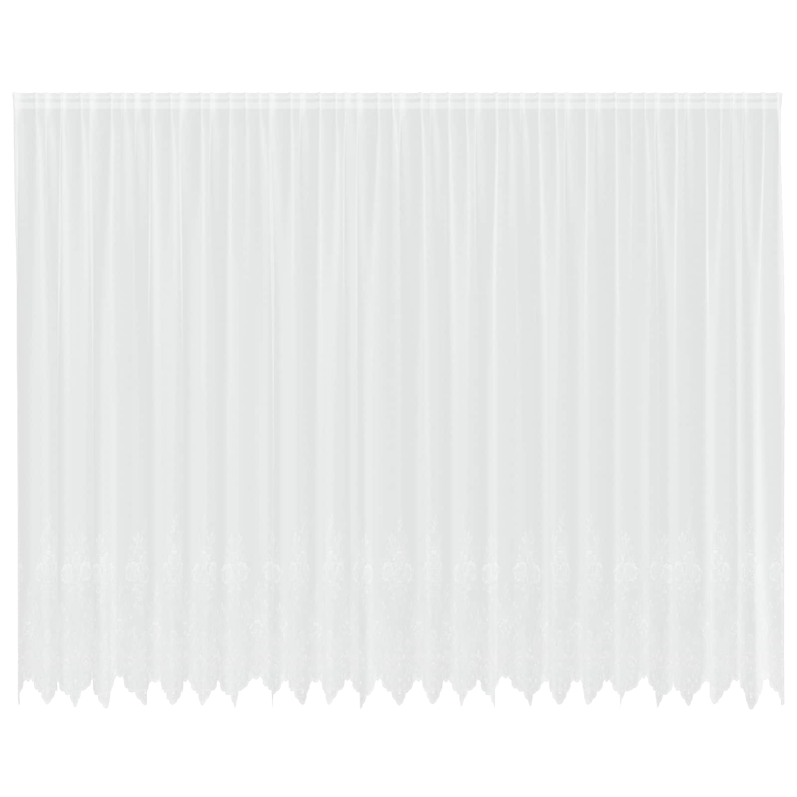 Spitzenvorhang mit Vorhängen Floral Weiß 80 x 150 cm Polyester