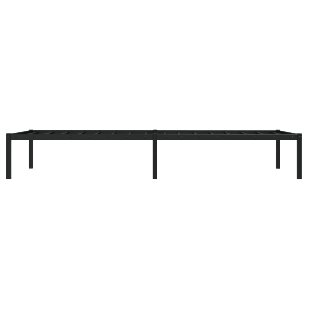Bettgestell Metall Schwarz 75x190 cm