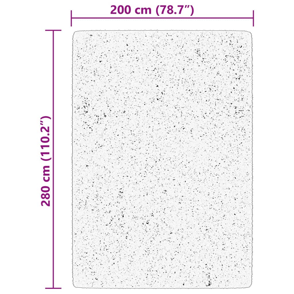 Teppich HUARTE Kurzflor Weich und Waschbar Anthrazit 60x110 cm