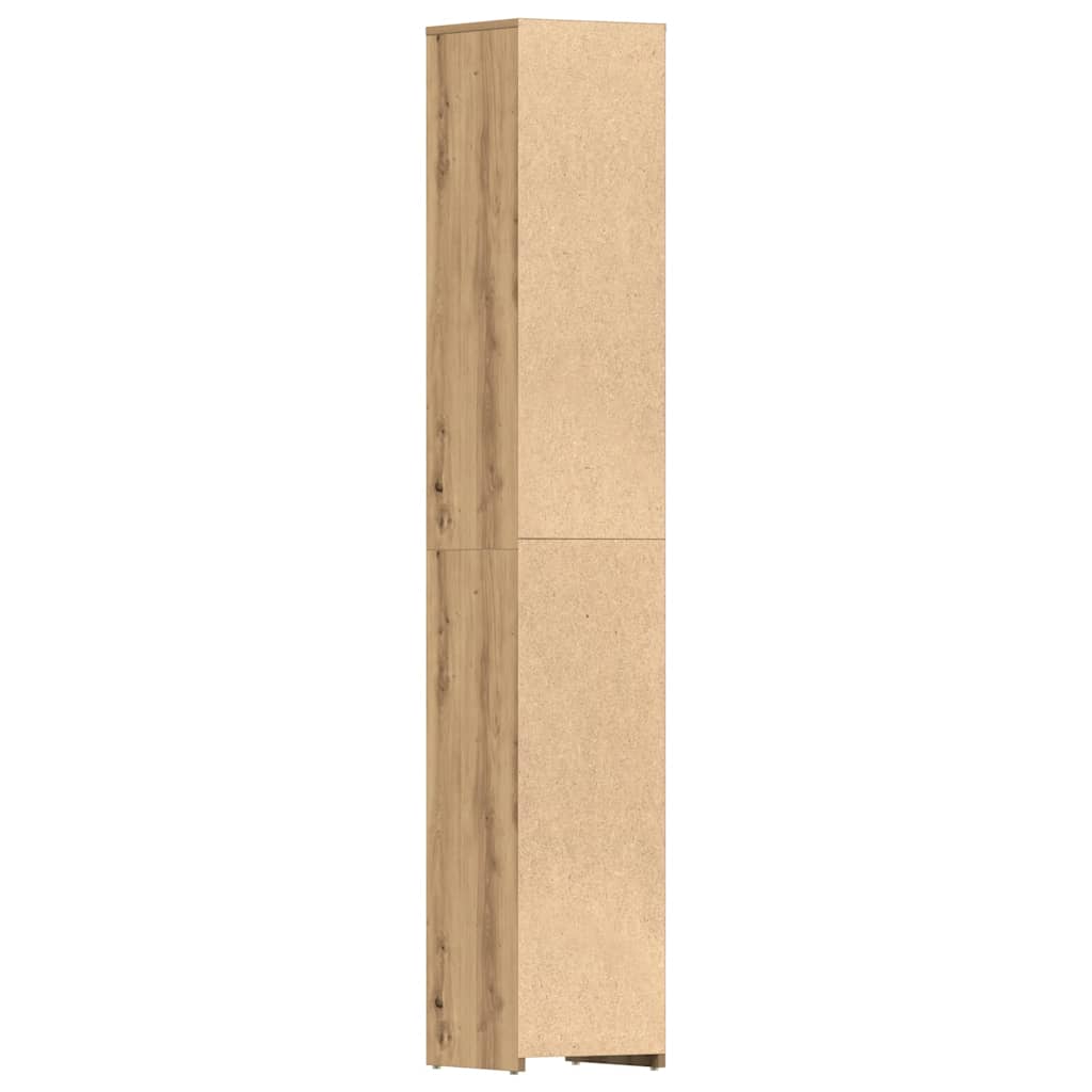Badezimmerschrank Weiß 30x30x183,5 cm Holzwerkstoff
