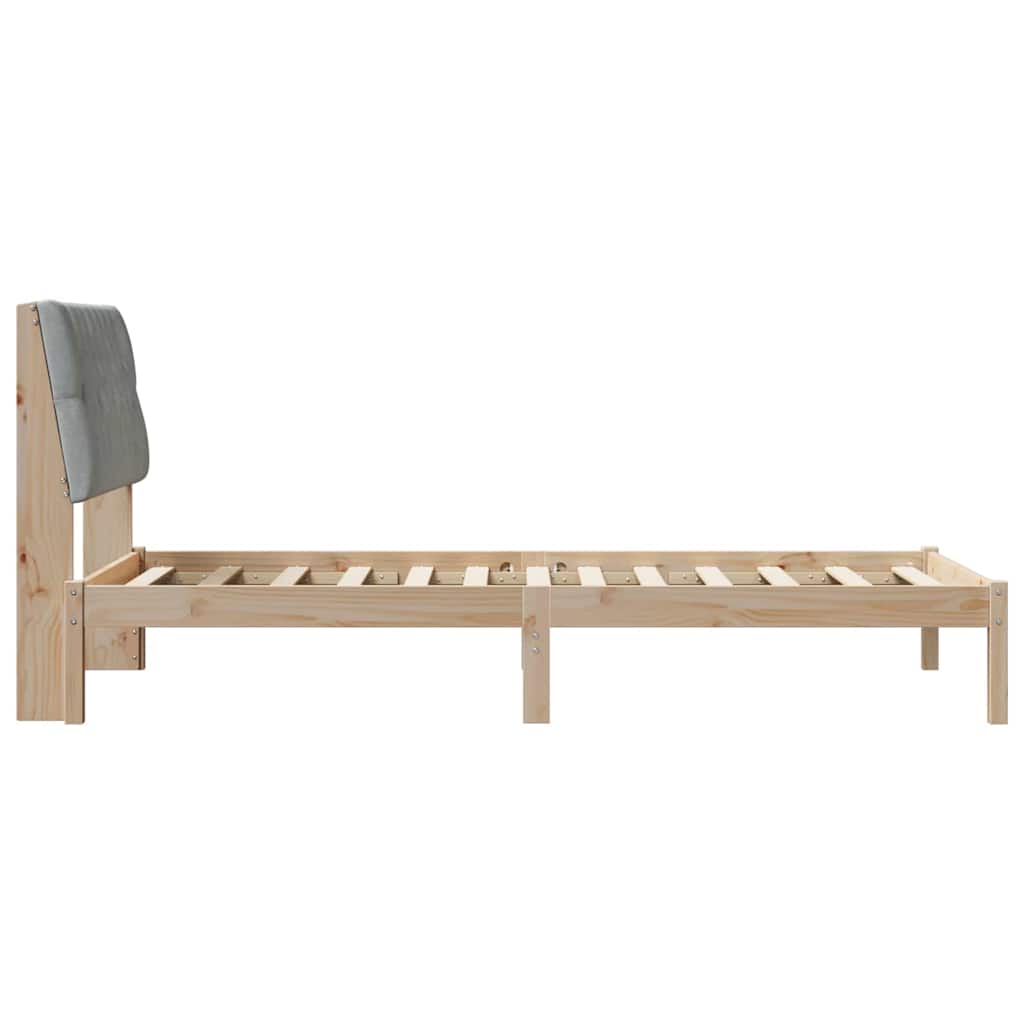 Bettgestell mit gepolstertem Kopfteil Braun 200 x 200 cm