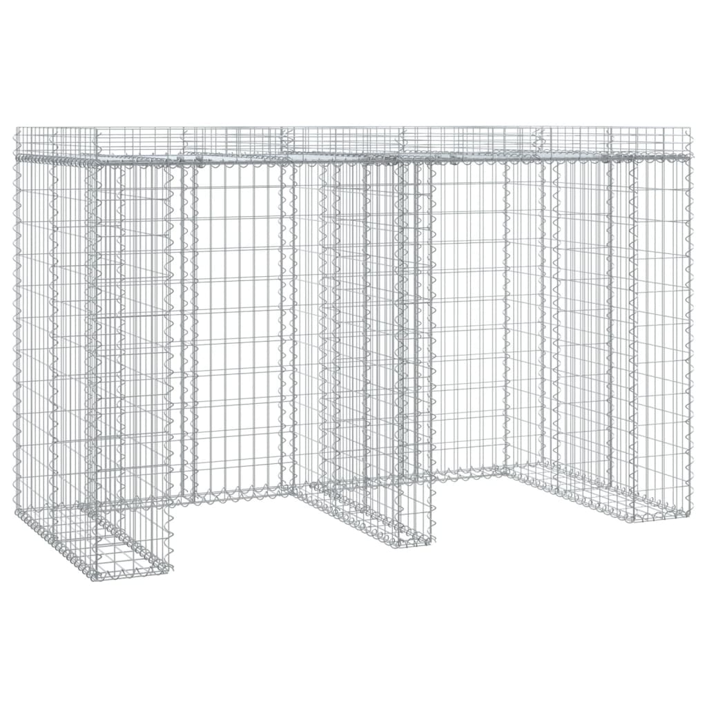 Gabionen-Mülltonnenbox 110x91x120 cm Verzinktes Eisen