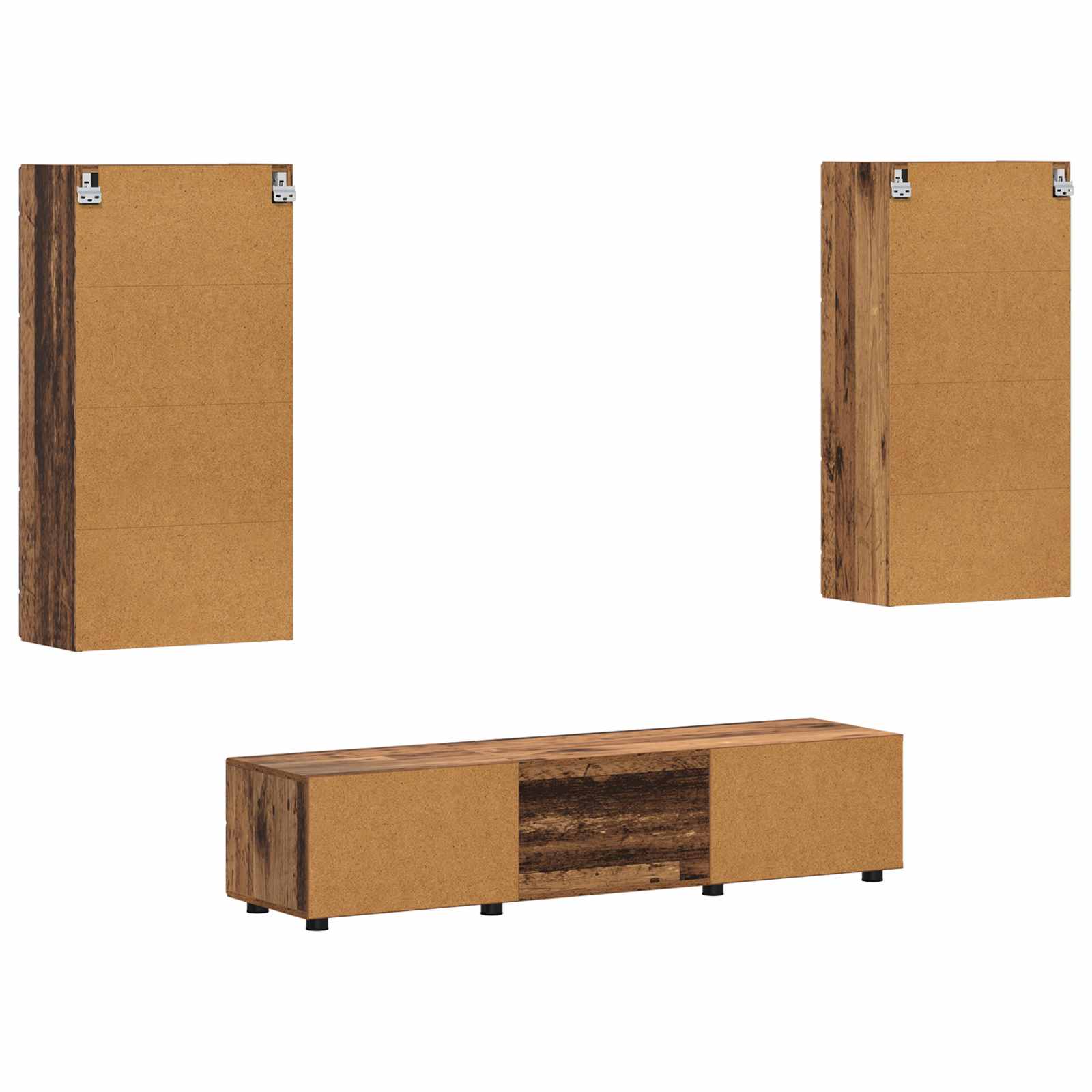 Highboard mit Regal FLORIN Weiß 60 x 35 x 182 cm Holzwerkstoff