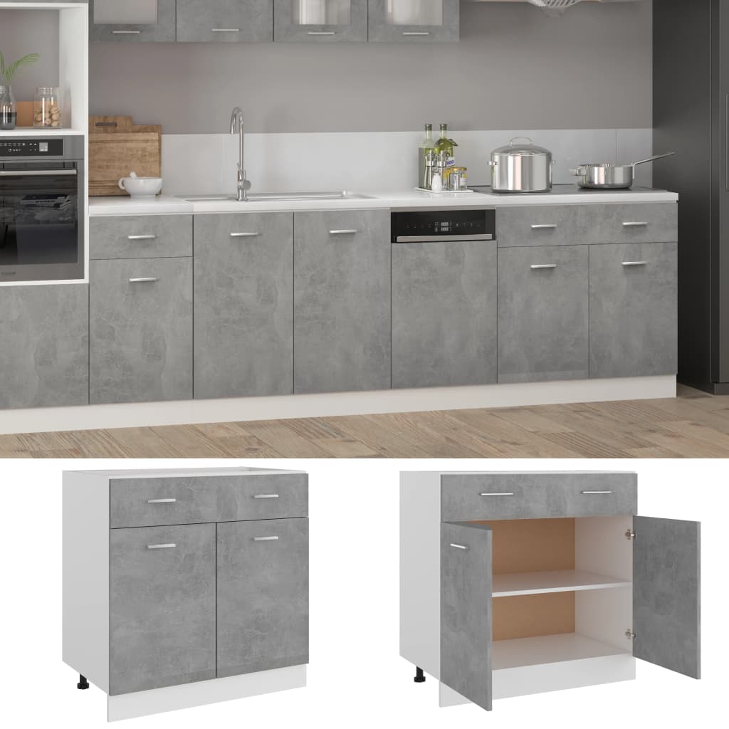 Spülenunterschrank Sonoma-Eiche 80x46x81,5 cm Holzwerkstoff