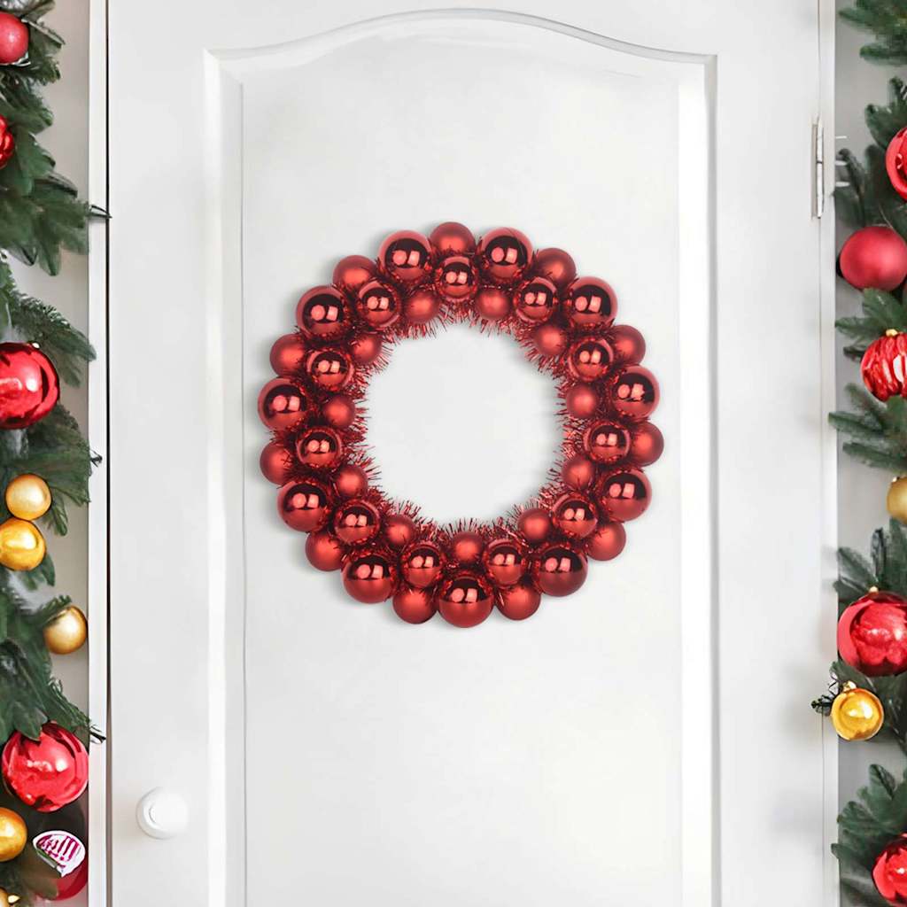 Weihnachtsballkränze 2 pcs Rot 33 x 33 x 7 cm Polystyrol