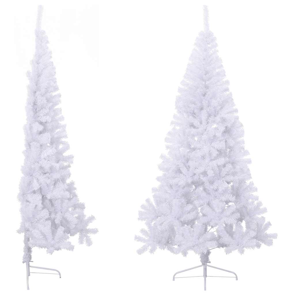 Künstlicher Halb-Weihnachtsbaum mit Ständer Grün 150 cm PVC