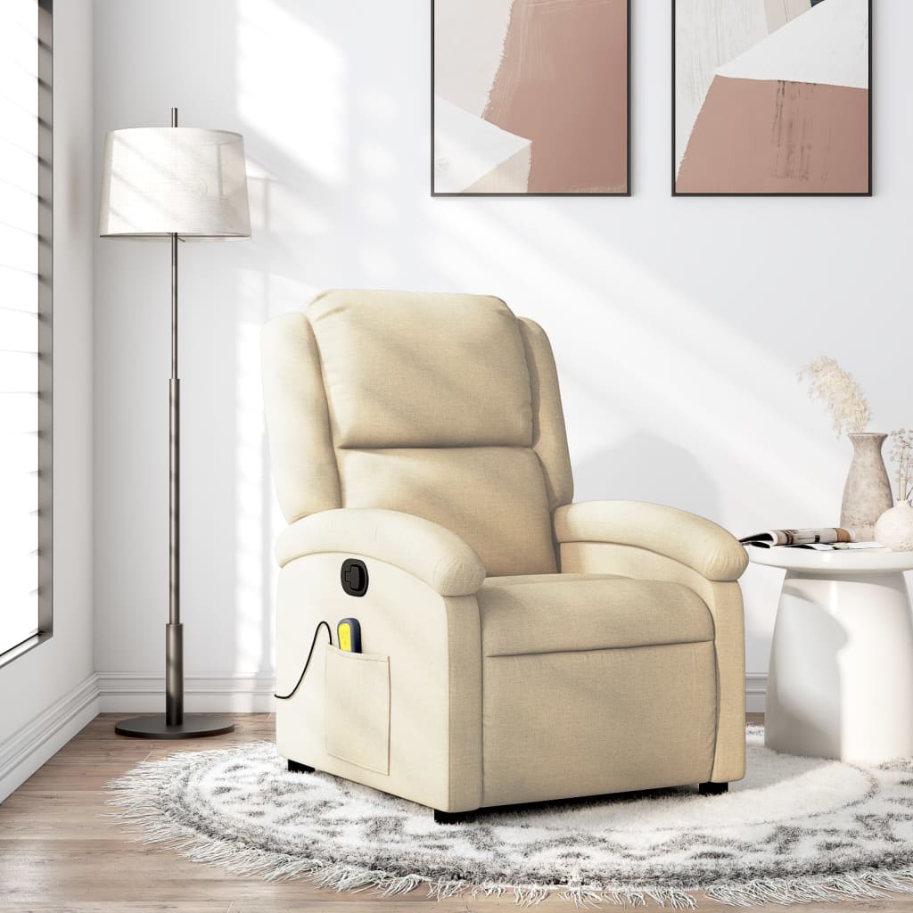 Relaxsessel Elektrisch Hellgrau Stoff