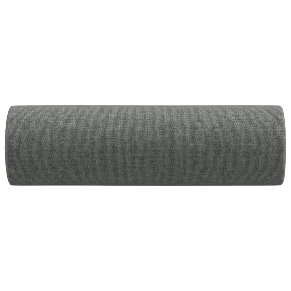 Zierkissen 2 Stk. Hellgrau Ø15x50 cm Stoff