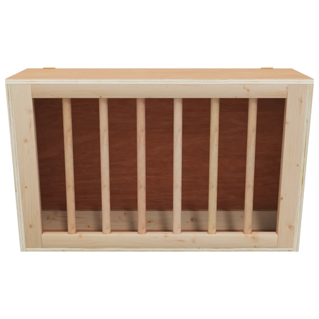 Heuraufe für Kaninchen 25x18,5x20,5 cm Massivholz Tanne