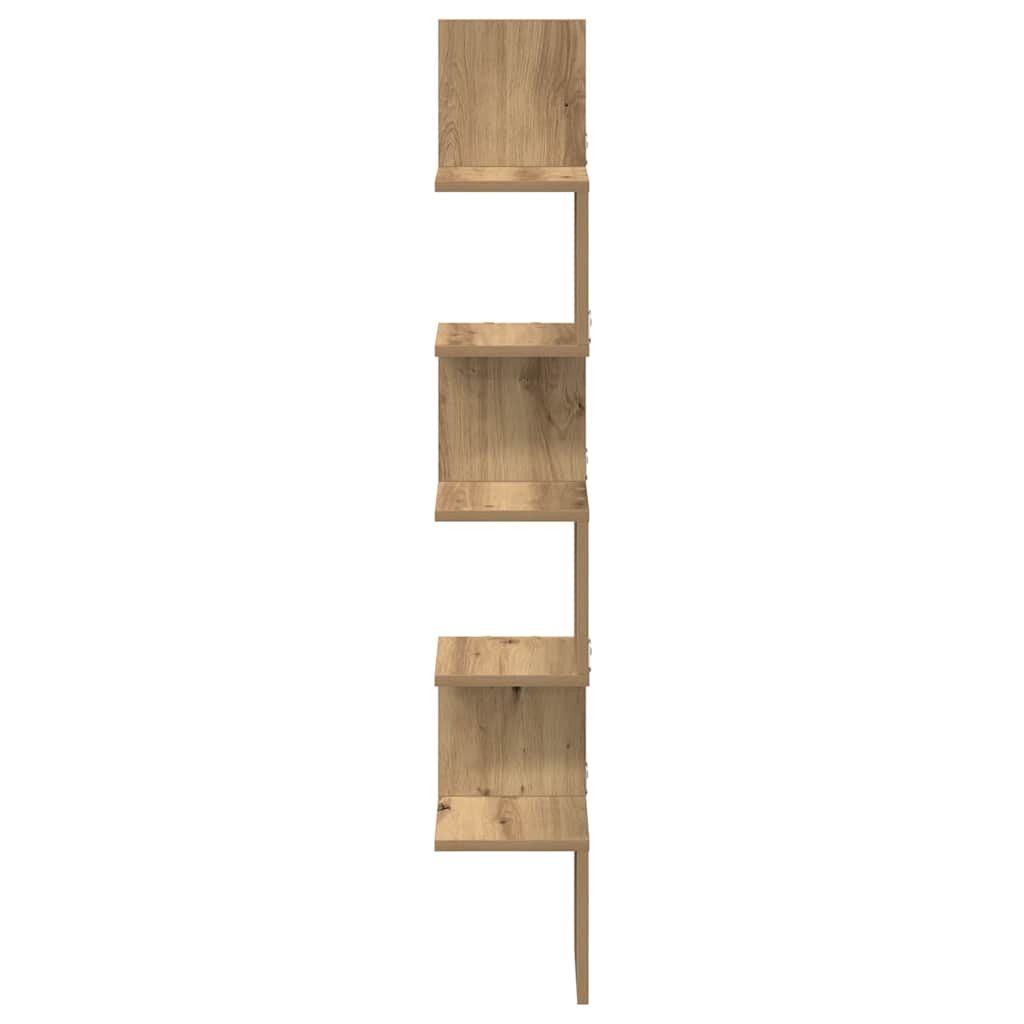 Wand-Eckregal Weiß 20x20x127,5 cm Holzwerkstoff