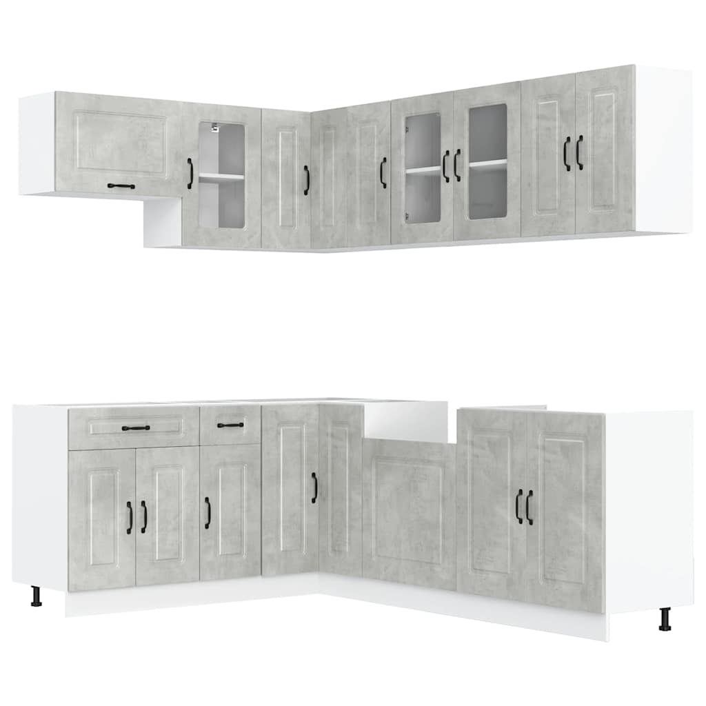 11-tlg. Küchenschrank-Set Kalmar Weiß Holzwerkstoff