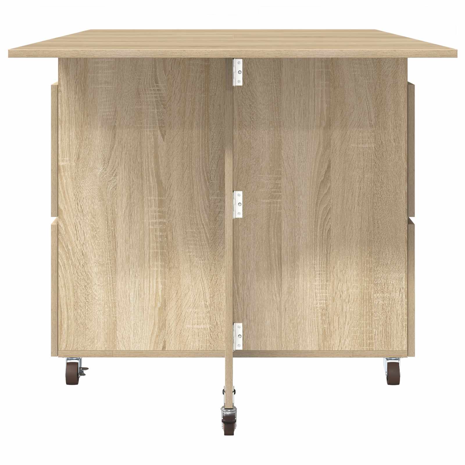 Esstisch 2 pcs 140 x 80 x 77 cm Holzwerkstoff Weiß Rechtwinklig