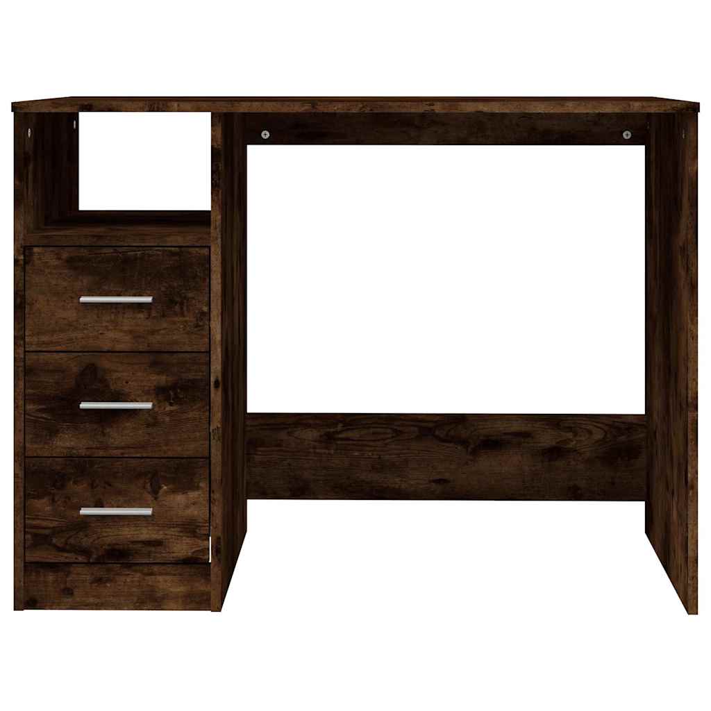 Schreibtisch mit Schubladen Weiß 102x50x76 cm Holzwerkstoff