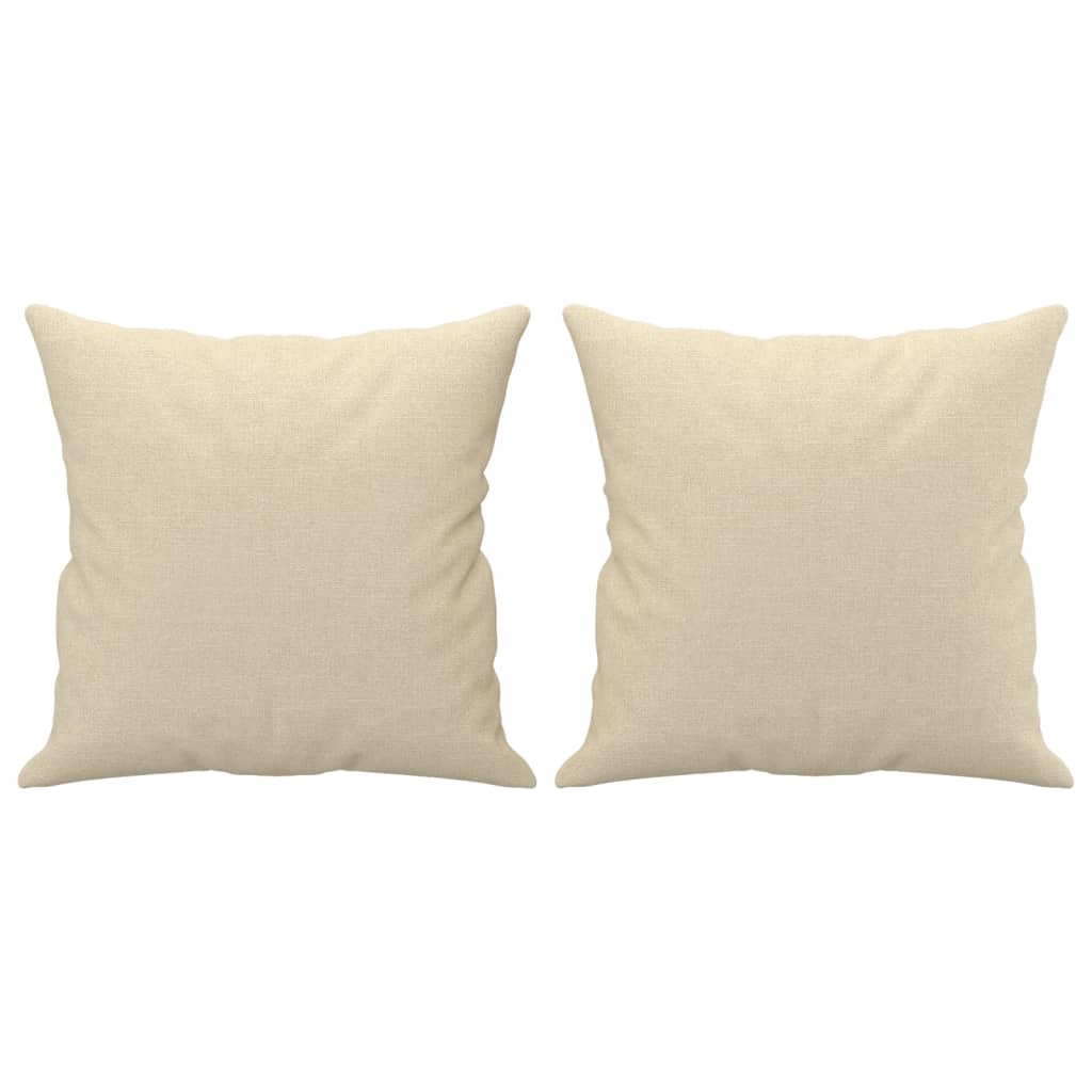 2-Sitzer-Sofa mit Zierkissen Braun 120 cm Stoff