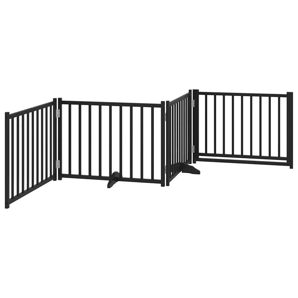 3-tlg. Hundetor Faltbar 150 cm Massivholz Tanne