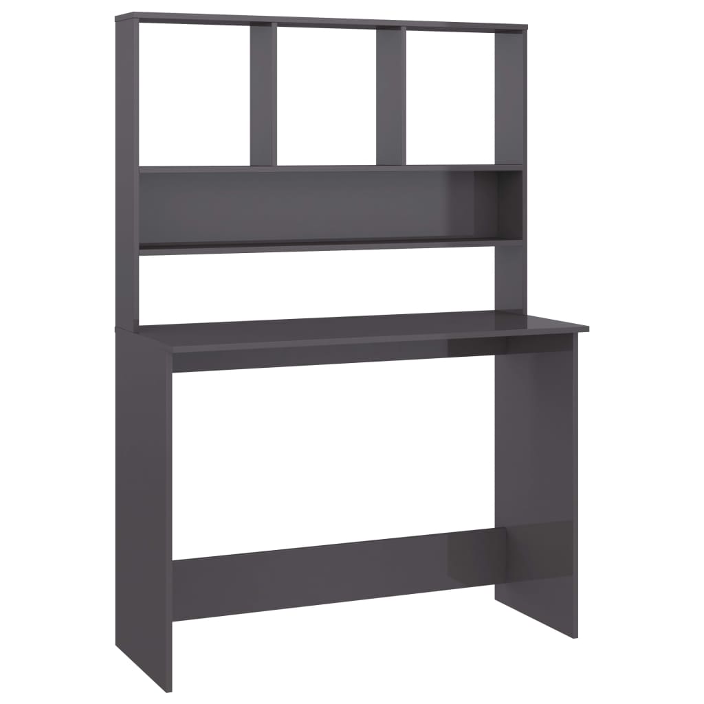 Schreibtisch mit Regalen Weiß 110x45x157 cm Holzwerkstoff