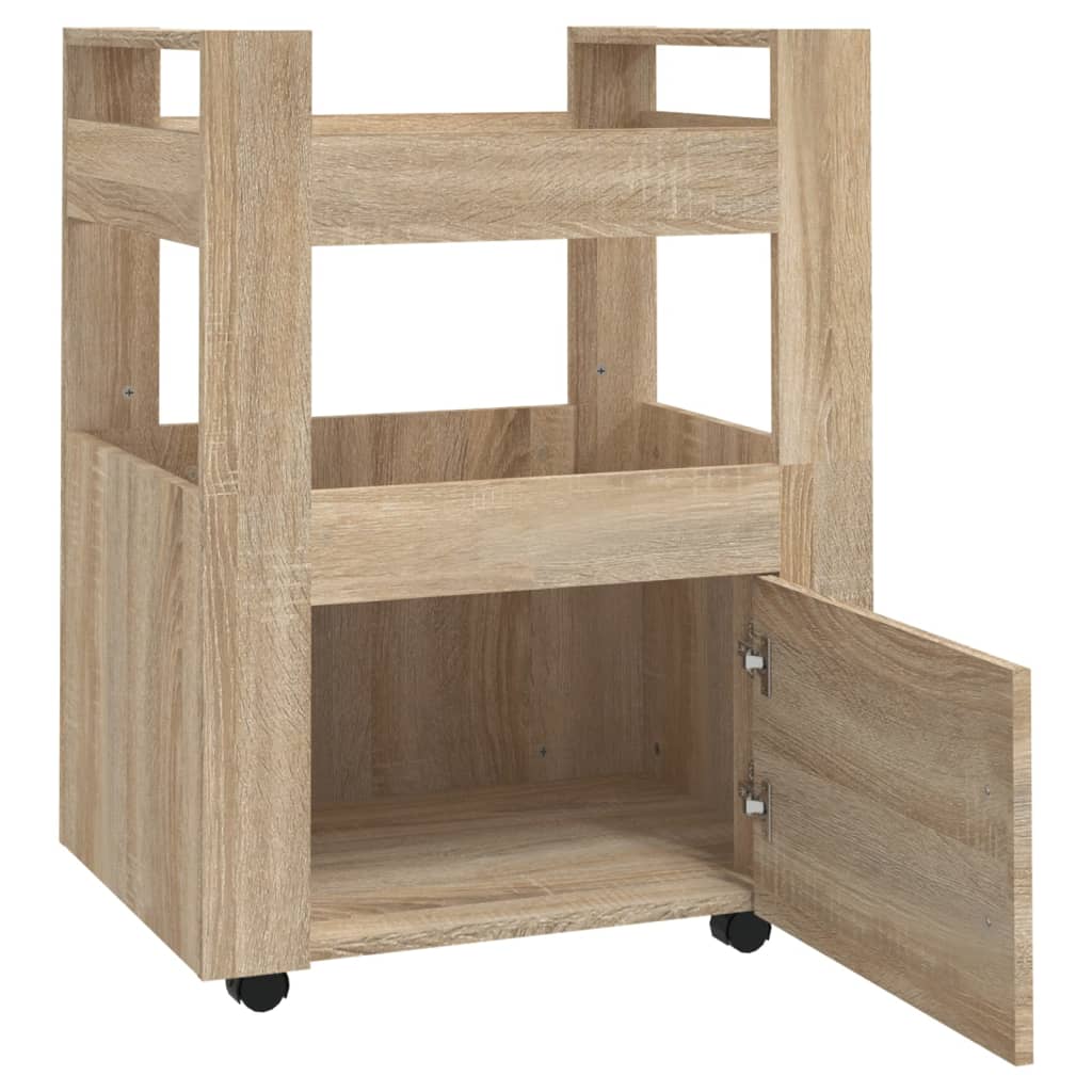 Küchenwagen Weiß 60x45x80 cm Holzwerkstoff