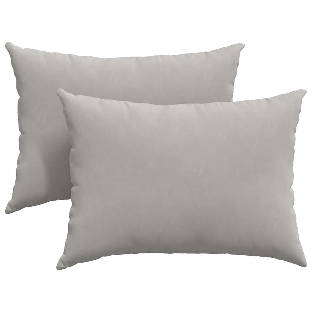Sofakissen 2 Stück Taupe 50 x 30 cm Stoff