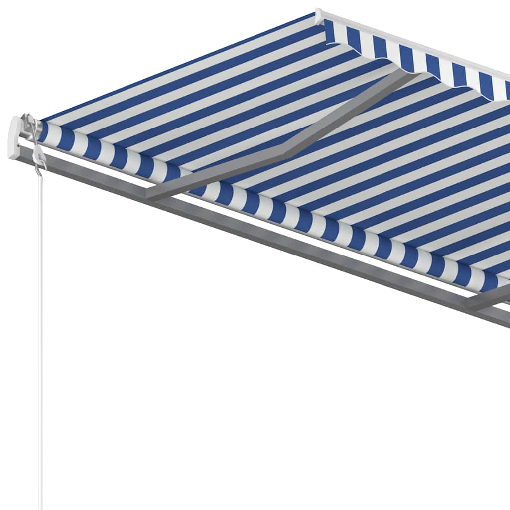 Markise Manuell Einziehbar mit Pfosten 3x2,5 m Creme