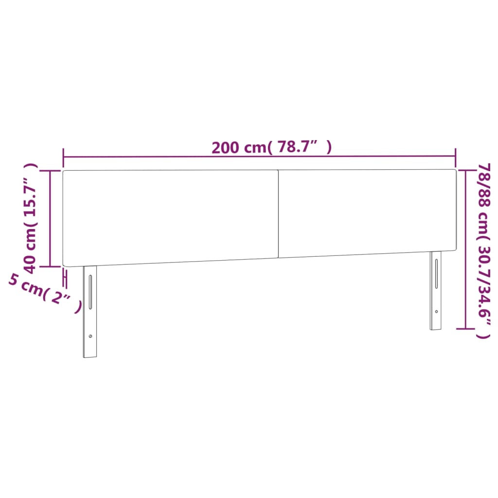 Kopfteil Hellgrau 80x5x118/128 cm Samt