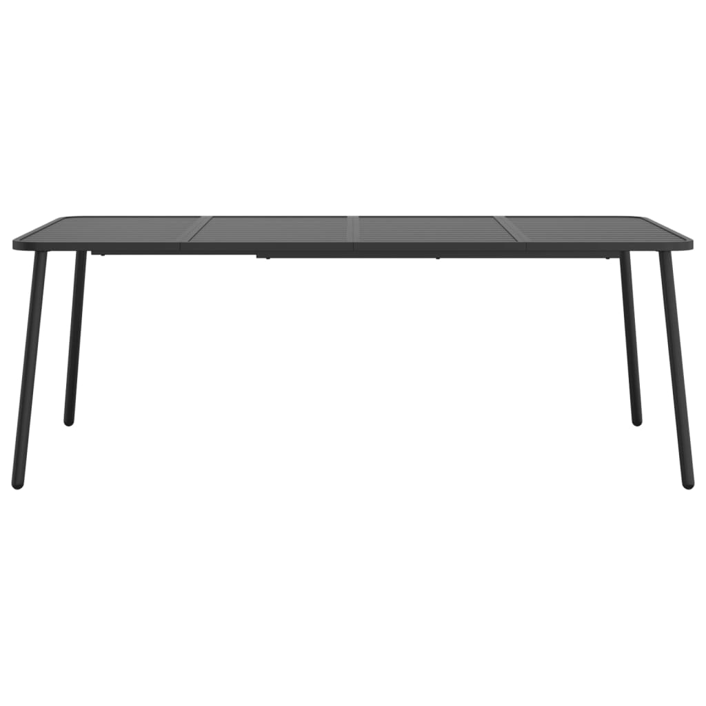 Gartentisch Anthrazit 100x100x71 cm Stahl