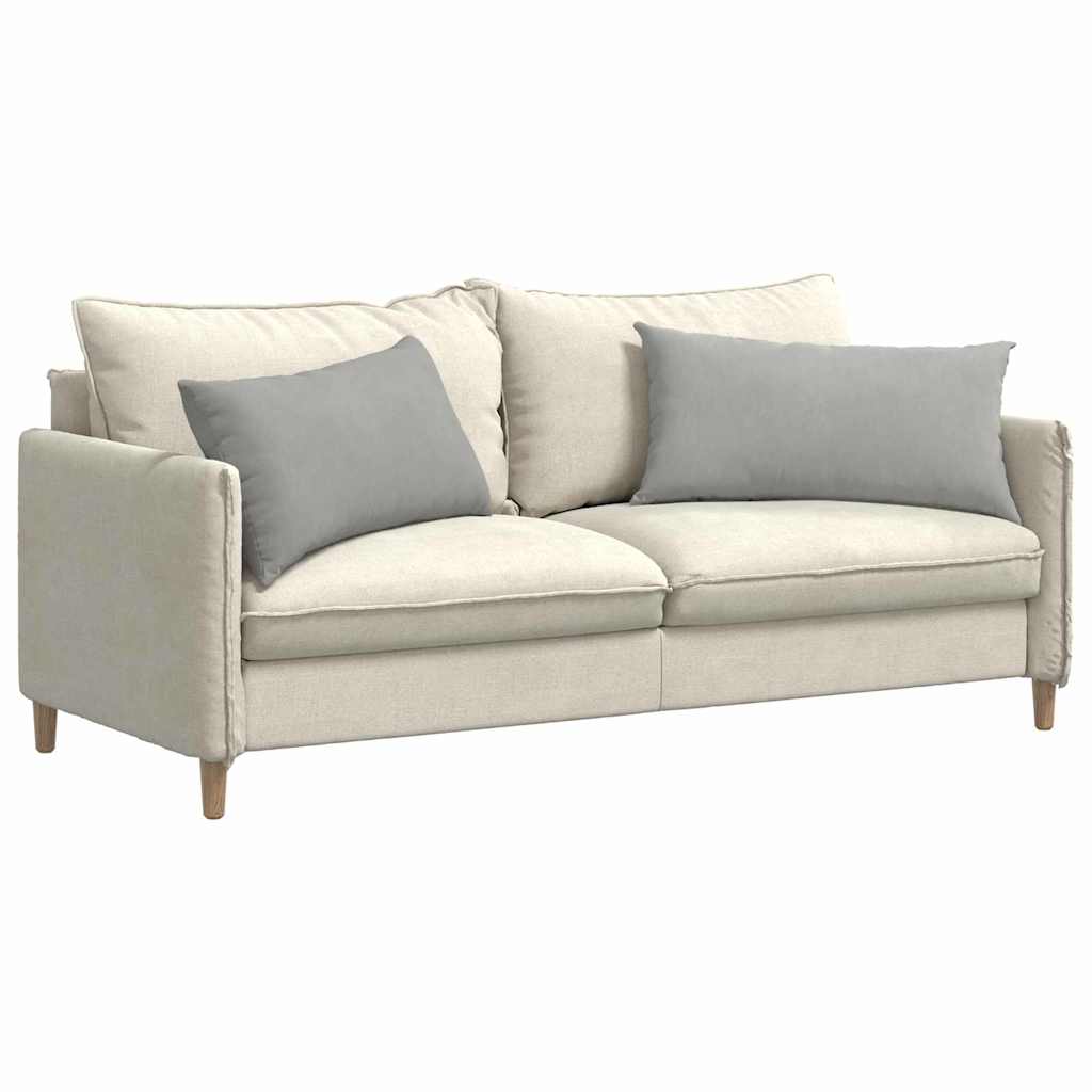 Sofakissen 2 Stück Taupe 50 x 30 cm Stoff