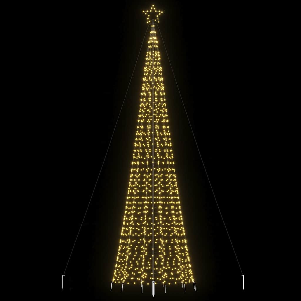 LED-Weihnachtsbaum mit Erdspießen 220 LEDs Warmweiß 180 cm